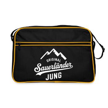 Sauerländer Jung Merch – Pride from the Sauerland - Retro Bag - black/gold - Front
