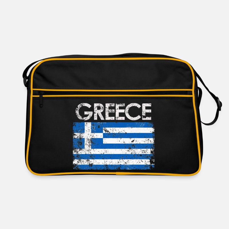 Distressed Greece Flag Graphic Retro Bag