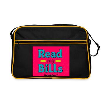 Lire mes factures Neon Design - Sac Retro - noir/or - Devant