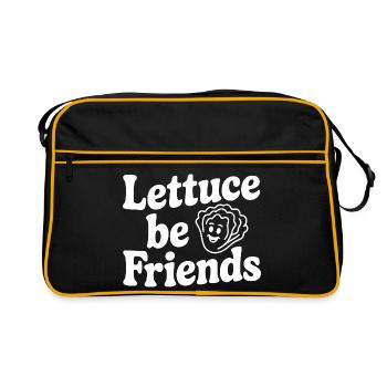 Lettuce Be Friends - Retro Bag - black/gold - Front