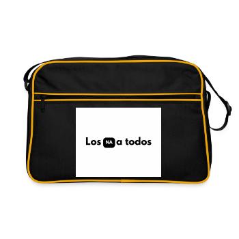 NA en boîte noire entre les lettres - Sac Retro - noir/or - Devant