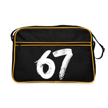 67 White Paint - Retro Bag - black/gold - Front