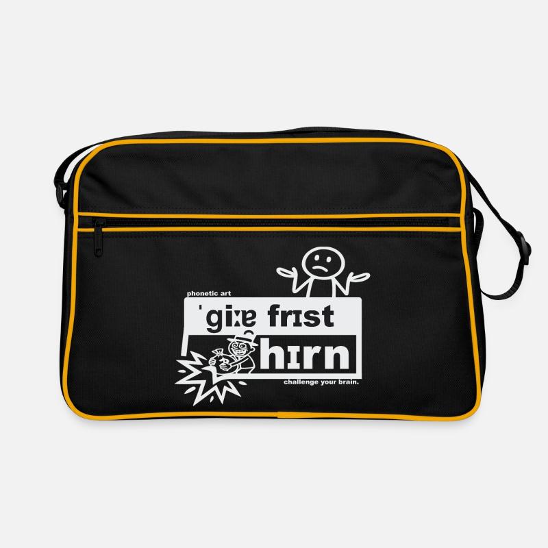 Greed eats the brain - phonetic art Retro Bag