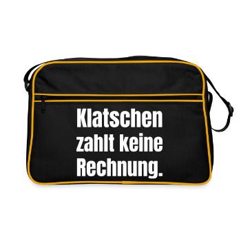 Clapping doesn't pay a bill - Retro Bag - black/gold - Front