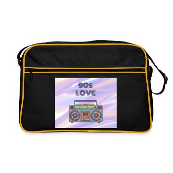 90s Love Boombox - Retro Bag - black/gold - Front