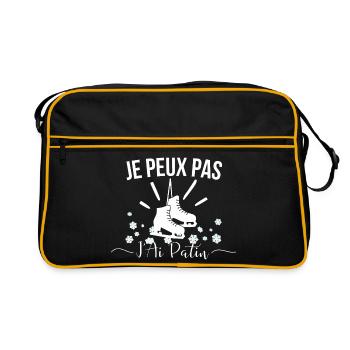 Roller Patin Humour J’AI Patin J'Peux Pas J'Ai Pat - Sac Retro - noir/or - Devant