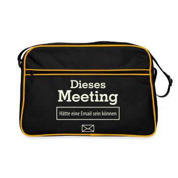 Cette réunion aurait pu être un e-mail - Sac Retro - noir/or - Devant