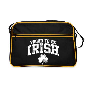 Fier d’être Irlandais - Sac Retro - noir/or - Devant