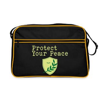 Protect your peace of mind - Retro Bag - black/gold - Front