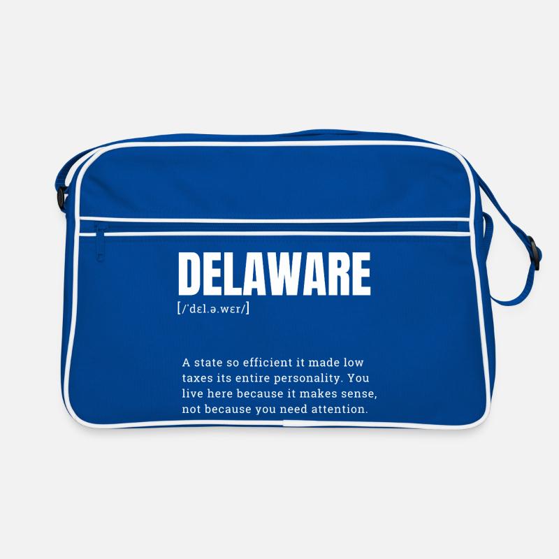 Delaware Neon Typography Retro Bag