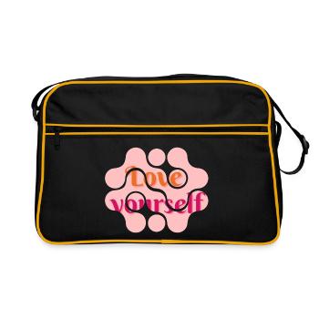 aime toi toi-même - Sac Retro - noir/or - Devant