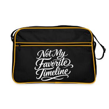 Sarkasmus ist nicht meine Lieblings-Timeline Lusti - Retro Tasche - Schwarz/Gold - Vorne