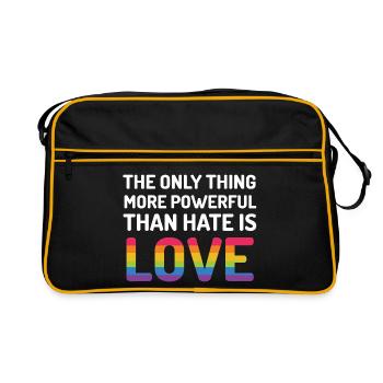 LGBTQ Pride Month - The Only Thing More Powerful - Retro Bag - black/gold - Front
