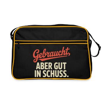 Gebraucht Aber Gut In Schuss Oldtimer Geburtstag - Retro Tasche - Schwarz/Gold - Vorne