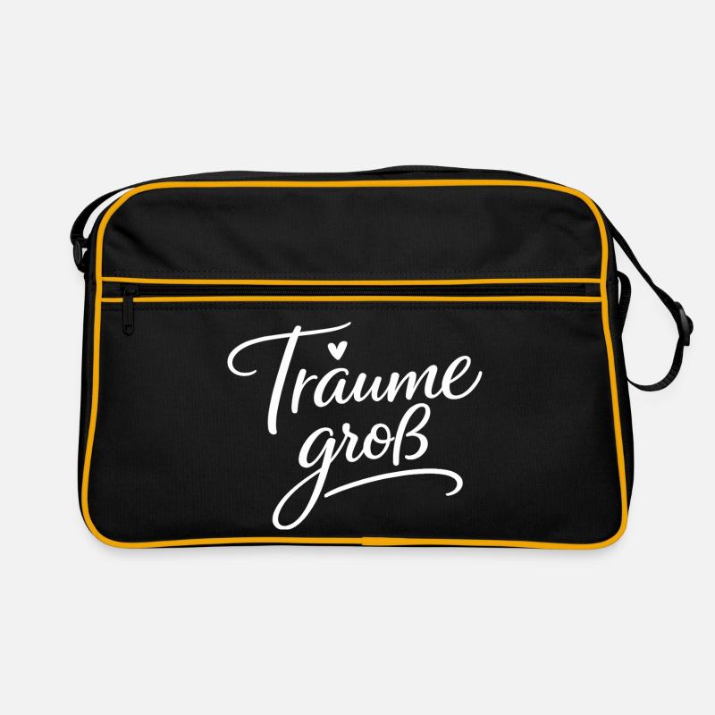 Träume Groß – Handlettering Script Retro Tasche