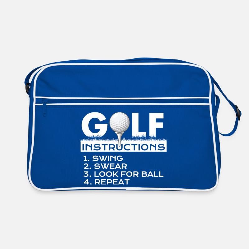 Instructions de golf Jurons de swing Répéter l’humour Sac Retro