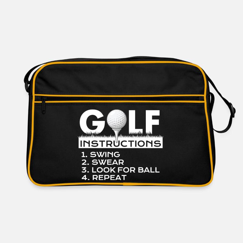 Instructions de golf Jurons de swing Répéter l’humour Sac Retro