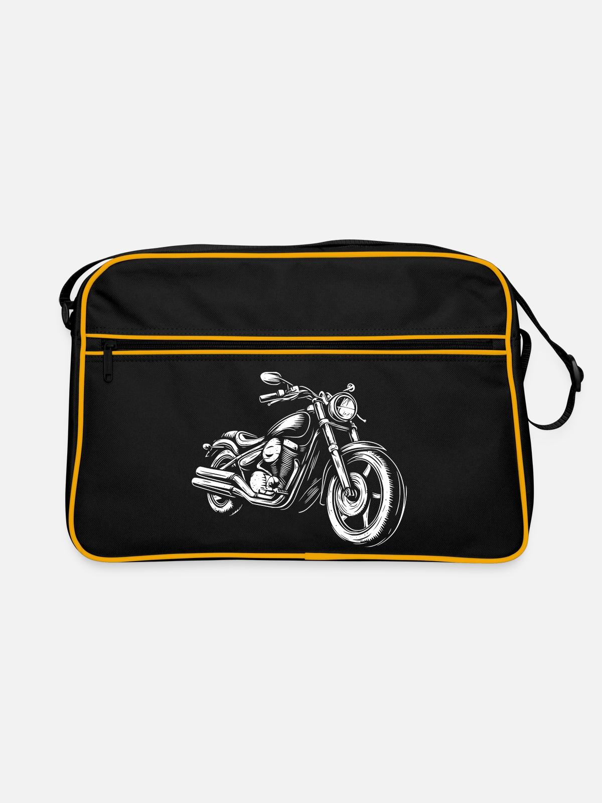 Motard Motard - Sac Retro - noir/or - Devant