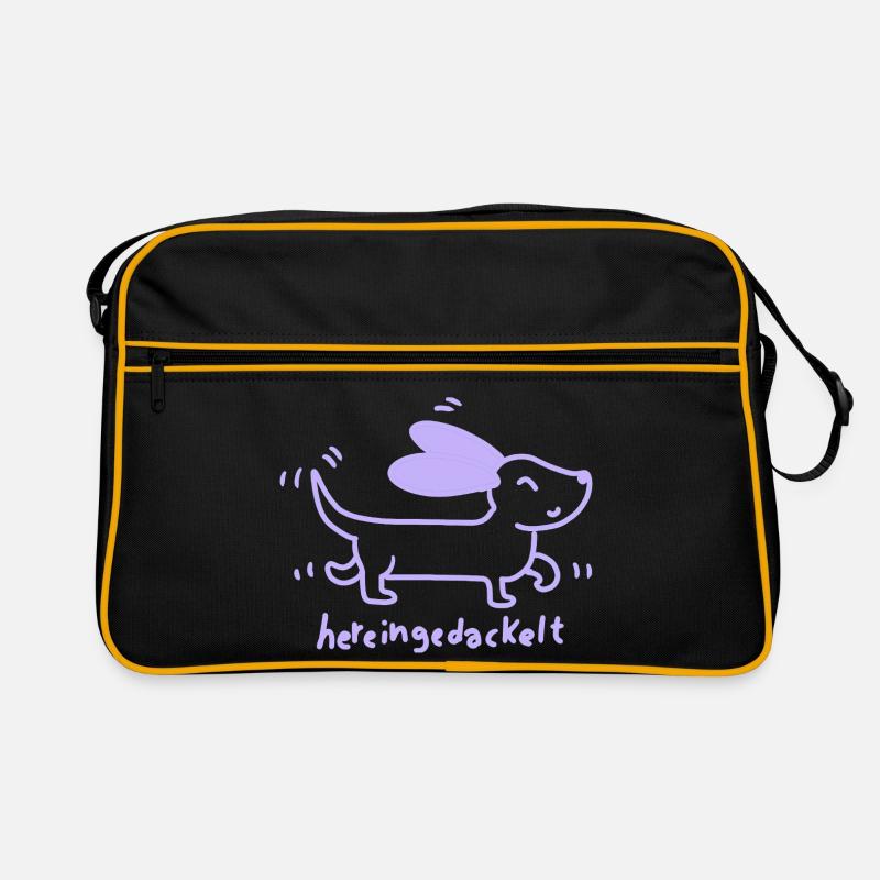 Dackel – Hereingedackt Retro Tasche
