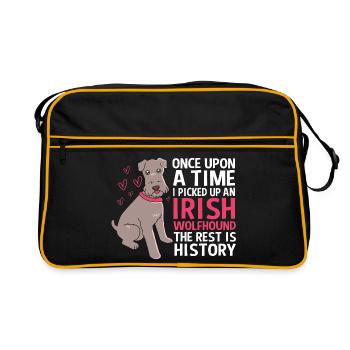 Lévrier irlandais - Sac Retro - noir/or - Devant