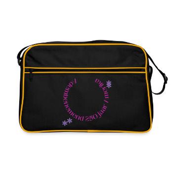 Texte circulaire 250 ans d’histoire - Sac Retro - noir/or - Devant