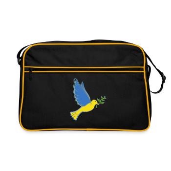 Soutenez l’Ukraine avec Je soutiens l’Ukraine - Sac Retro - noir/or - Devant