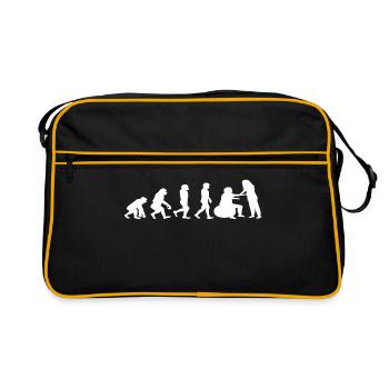 Cadeau de physiothérapie kinésithérapeute - Sac Retro - noir/or - Devant