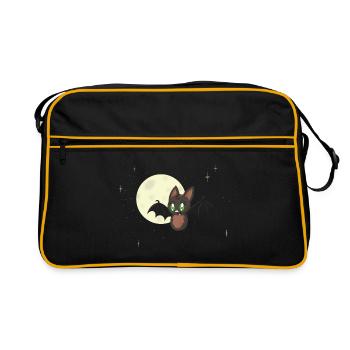 Chauve-souris kawaii - Sac Retro - noir/or - Devant