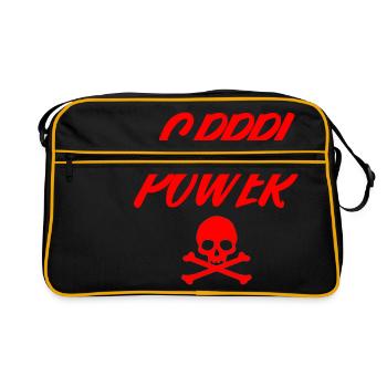 Girl Power - Retro Tasche - Schwarz/Gold - Vorne