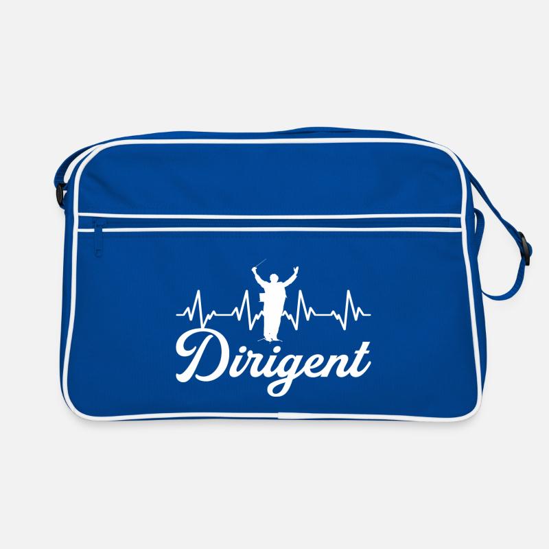 Dirigent Dirigentin Dirigieren Chor Herzschlag Retro Tasche