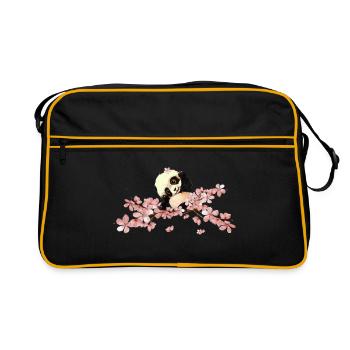 Panda mignon - Sac Retro - noir/or - Devant