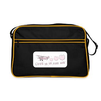 Love is in the air Vintage Rose Airy Love - Retro Bag - black/gold - Front