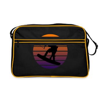 Wakeboard Shirt & Gift Wakeboarder - Retro Bag - black/gold - Front
