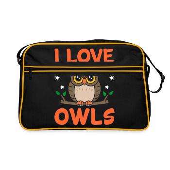 owl - Retro Bag - black/gold - Front