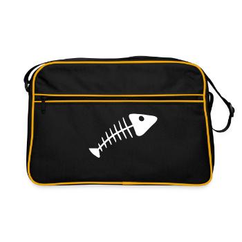 Squelettes de poisson squelette de poisson - Sac Retro - noir/or - Devant