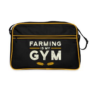 L'agriculture est mon gymnase - Sac Retro - noir/or - Devant