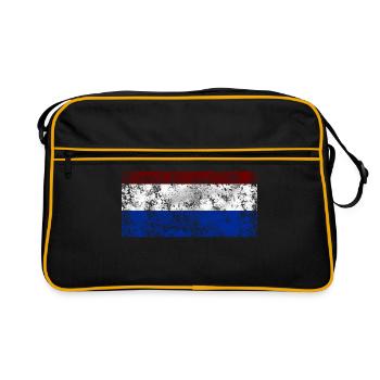 Drapeau des Pays-Bas Vintage - Sac Retro - noir/or - Devant