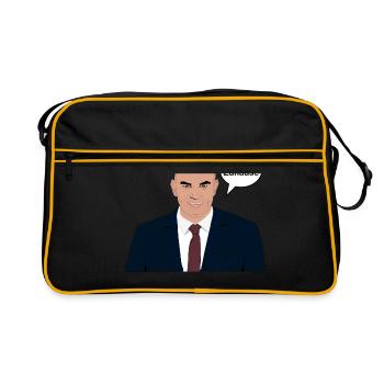 Alain Berset dit Rester à la maison - Sac Retro - noir/or - Devant