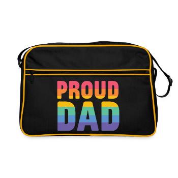 LGBT Pride Month - Stolzer Vater - Retro Tasche - Schwarz/Gold - Vorne