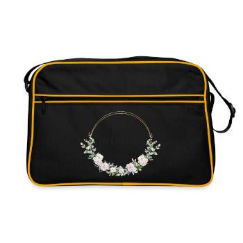 Adriane! Name: Floral - Retro Bag - black/gold - Front