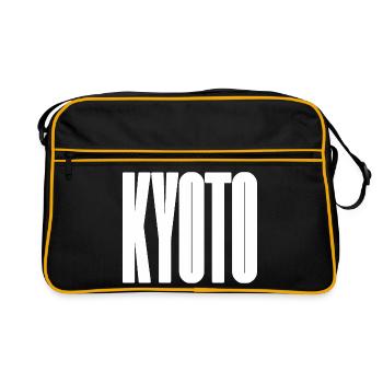 Kyoto - Japan City Bold Typography Design - Sac Retro - noir/or - Devant