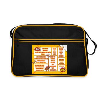 Dictons de style bande dessinée pour les encourageurs - Sac Retro - noir/or - Devant