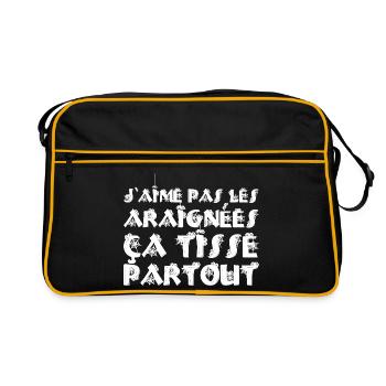 SPIDERS WEAVE EVERYWHERE! - Retro Bag - black/gold - Front