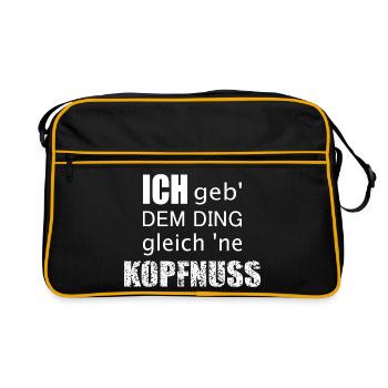 I'll give the thing a headbutt right away - Retro Bag - black/gold - Front