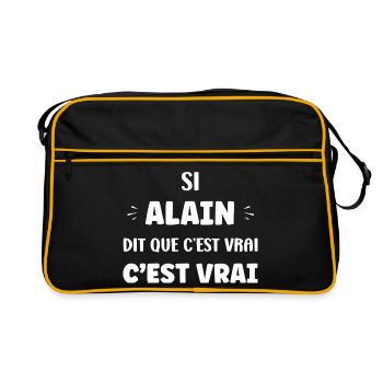 If Alain says it's true - Retro Bag - black/gold - Front