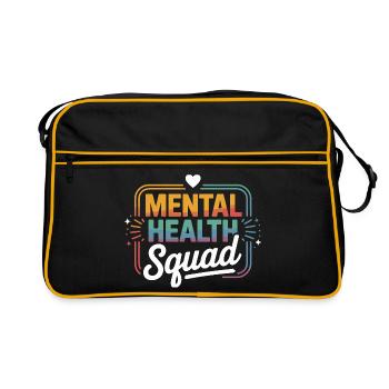 Mental Health Squad Rainbow Tee - Retro Tasche - Schwarz/Gold - Vorne
