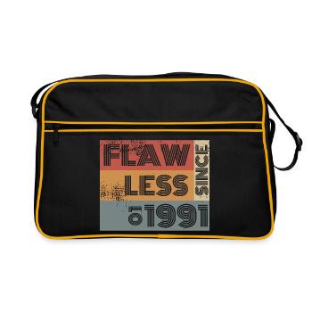 35. Anniversaire Parfait depuis 01/1991 - Sac Retro - noir/or - Devant