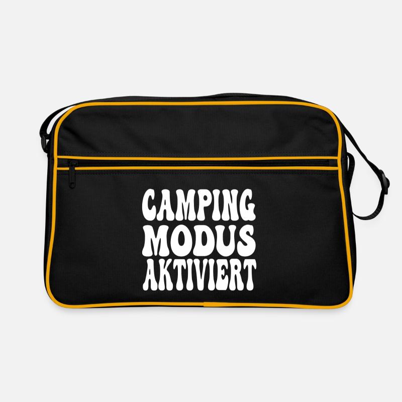 Mode camping activé - Sac Retro - noir/or