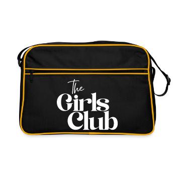 filles, soirée pyjama, girl power - Sac Retro - noir/or - Devant