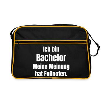 Je suis célibataire, mon avis en bas de page - Sac Retro - noir/or - Devant